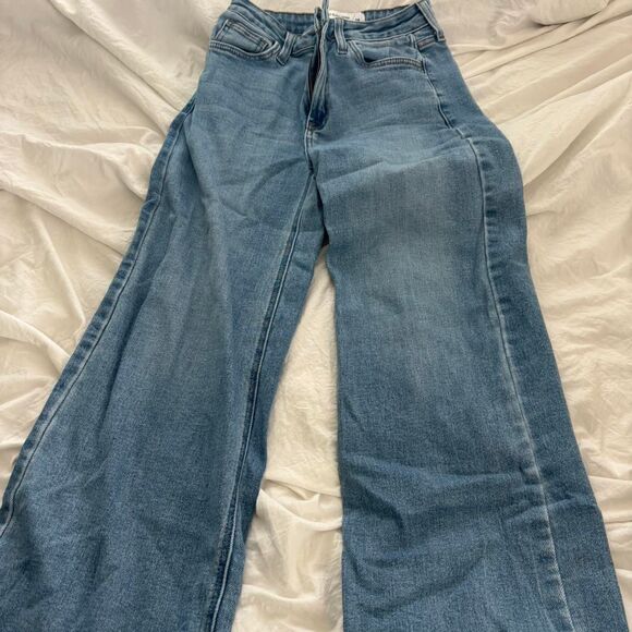 Just Black Denim - JUST BLACK Straight High Waisted Medium Sz 26 Wash Denim Women's Blue Jeans